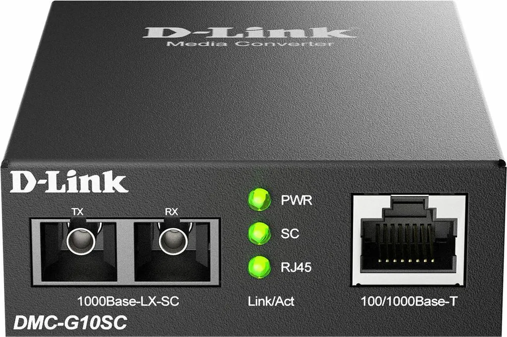 Adaptateur D-Link DMC-G10SC : Conversion Fibre Monomode 1000 Mbps SC