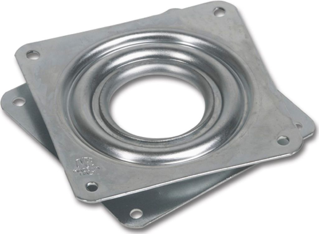 OMGE Kugellager-Schwenkplatte 81 x 81 mm, Höhe 9 mm, Stahl verzinkt
