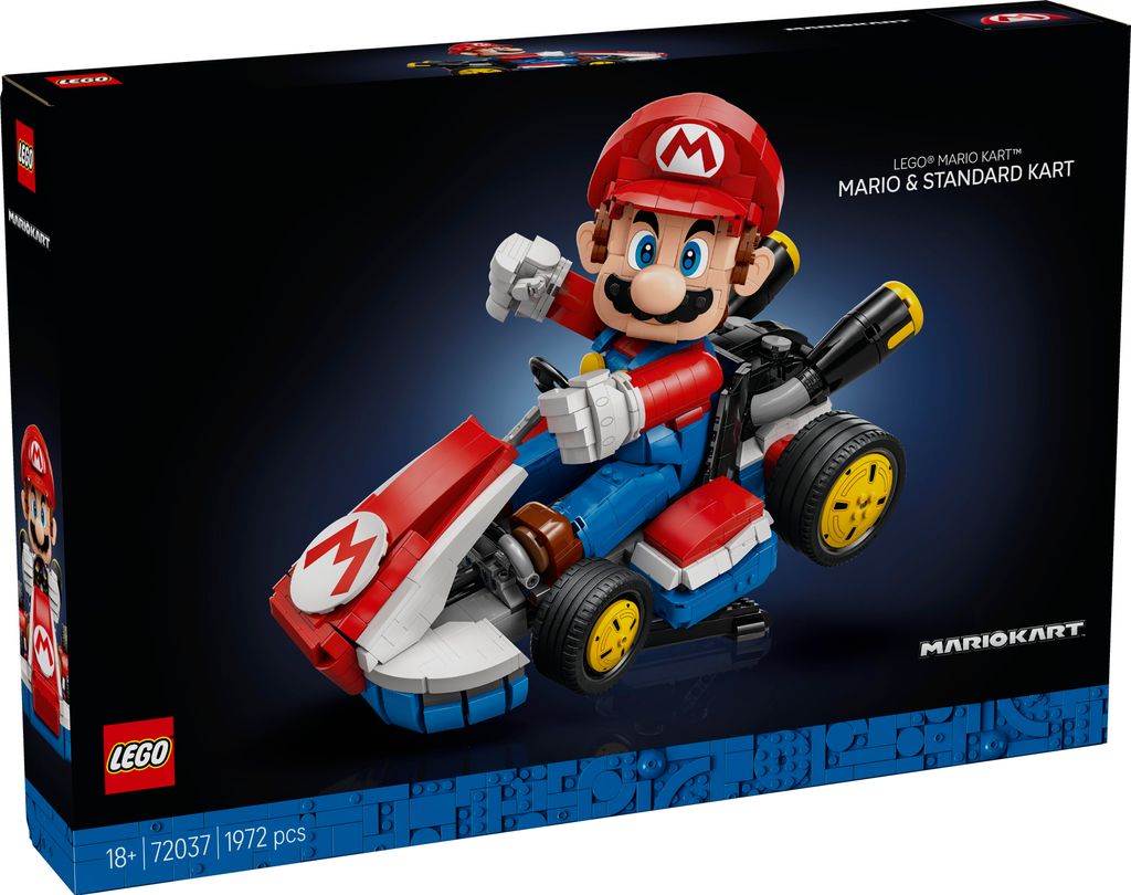 LEGO Super Mario: Mario Kart: Mario en standaard-kart – Productafbeelding 