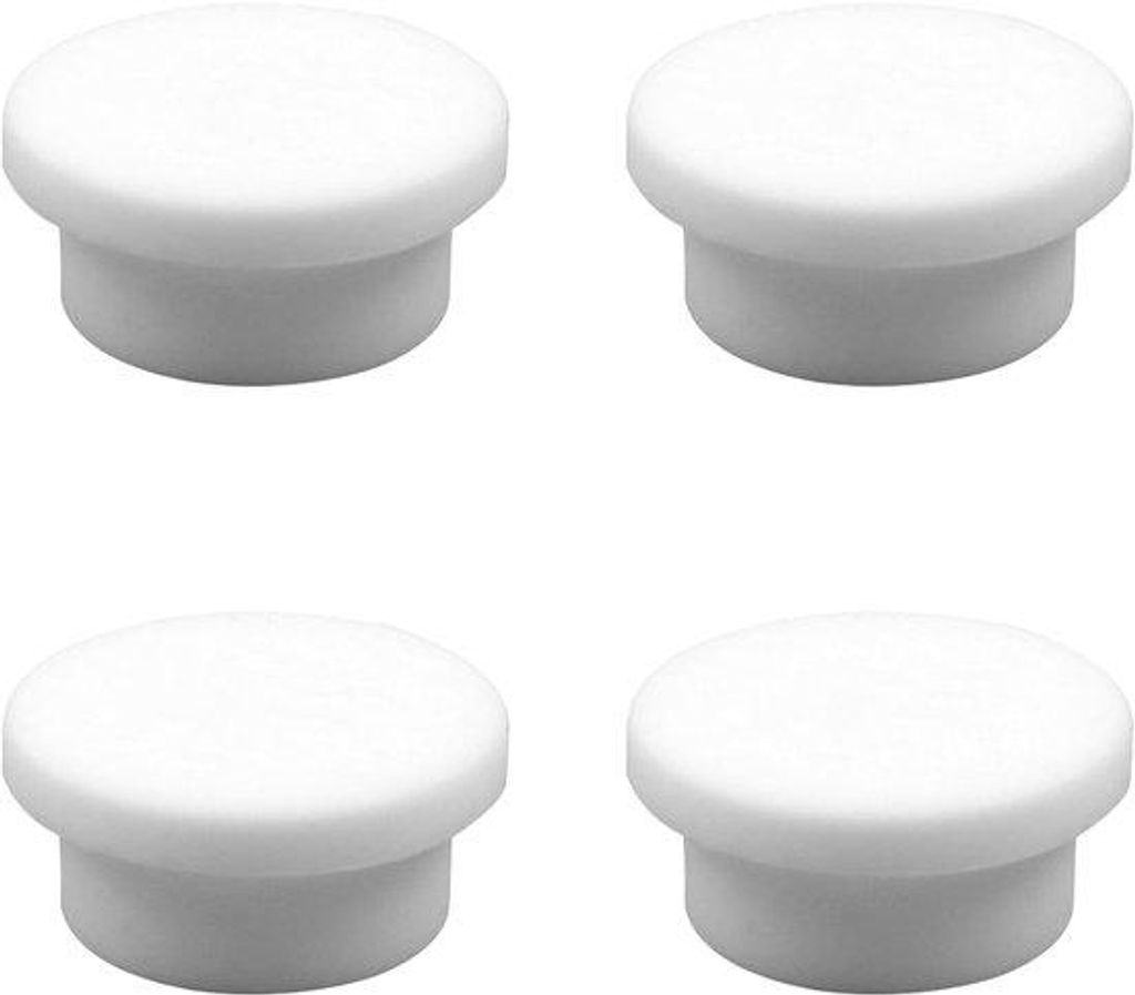 4 Stück - Abflussdeckel für Badewanne - Geeignet für Bad und Küche - Runder Einbaudeckel für Abflussgitter - Weiss
