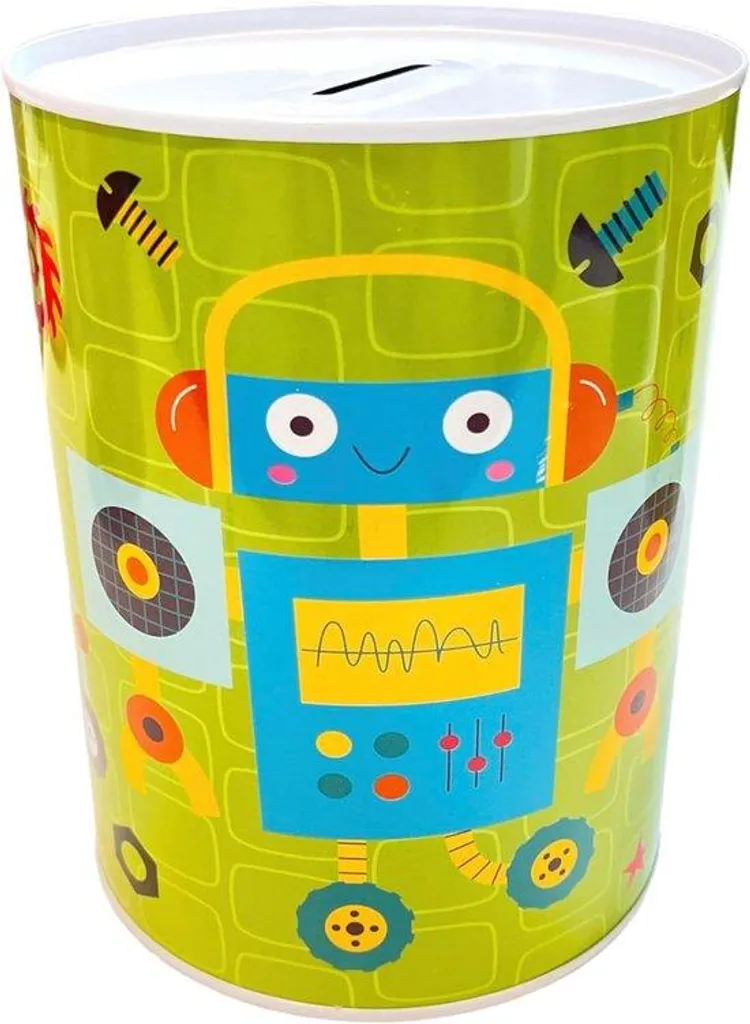 Tirelire Enfant Robot Vert en Format Géant XXL - Objet Décoratif