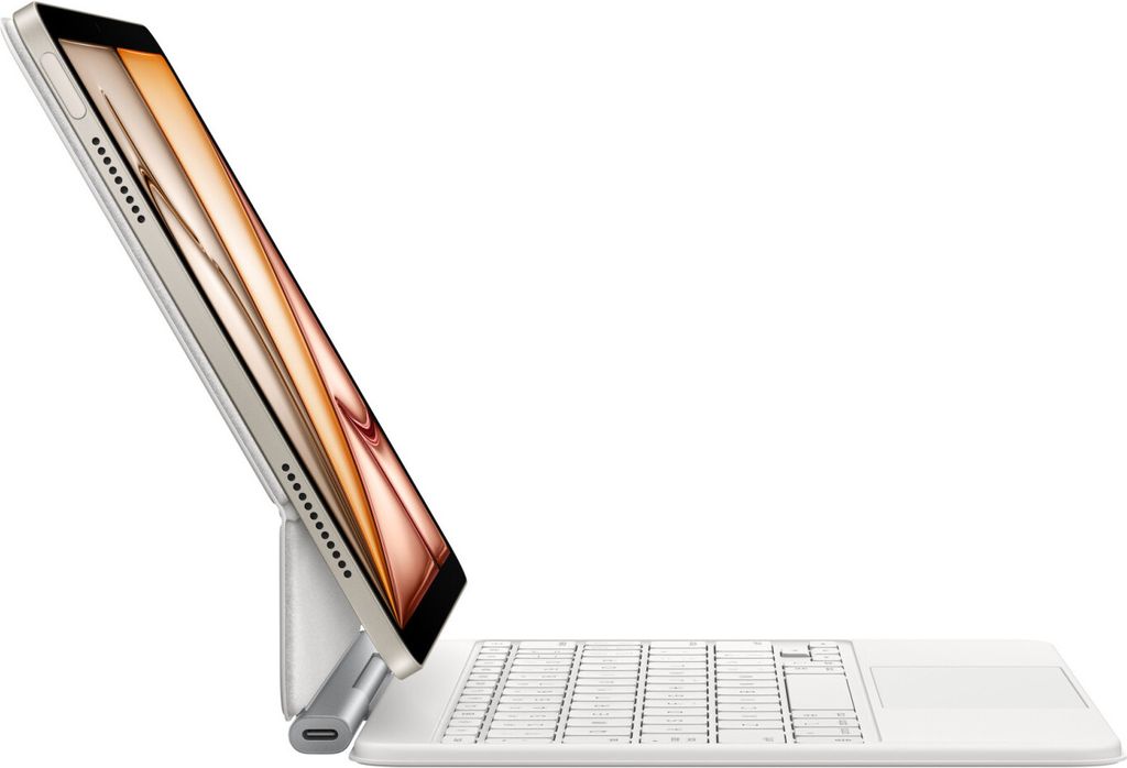 Apple Magic Keyboard für das iPad Air 11 Zoll (2025) M3 / (2024) M2 / Air 5 (2022) / Air 4 (2020) - QWERTY - Weiß