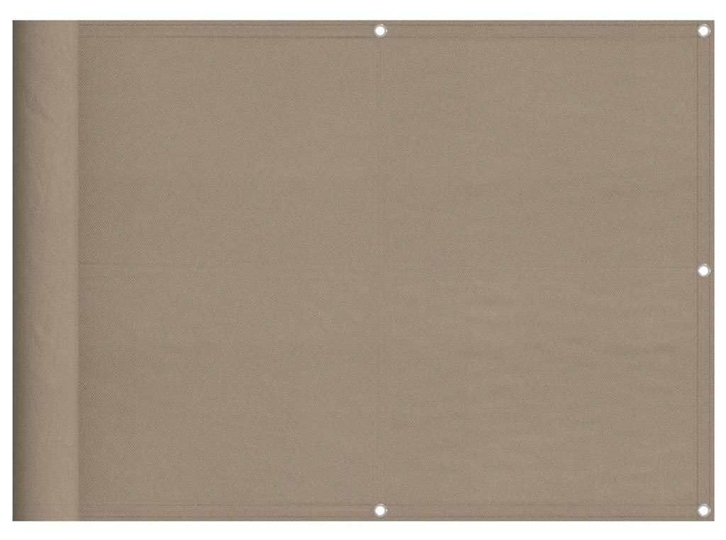 vidaXL Balkonová zástěna Taupe 75x800 cm 100 % Obrázek produktu 