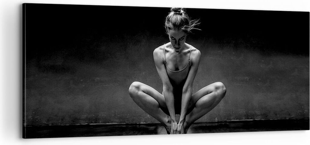 Bild auf Leinwand - Leinwandbild - Einteilig - Tänzerin Frau Ballerina - 100x40cm - Wand Bild - Wanddeko - Wandbilder - Leinwanddruck - Bilder - W...