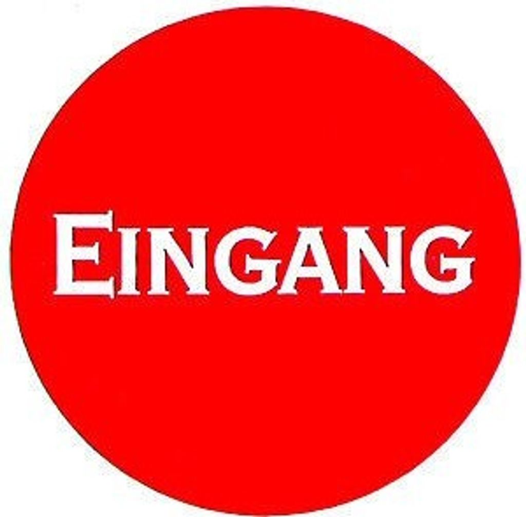 Kunststoffschild - EINGANG - Durchmesser 70mm - 308047 - Geschäft Laden