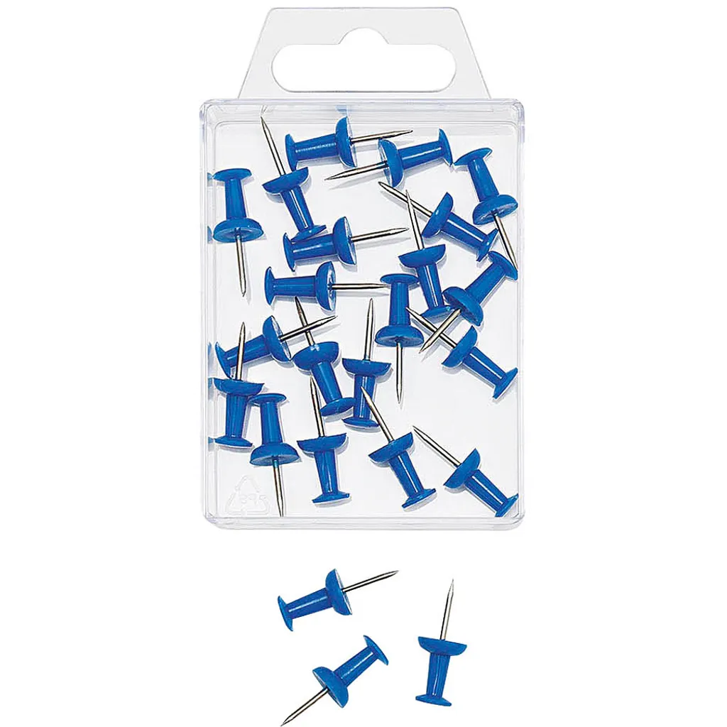 WEDO 54103 Puntine Diabolo Blu 20 Pezzi - Supporto Pannelli Sughero