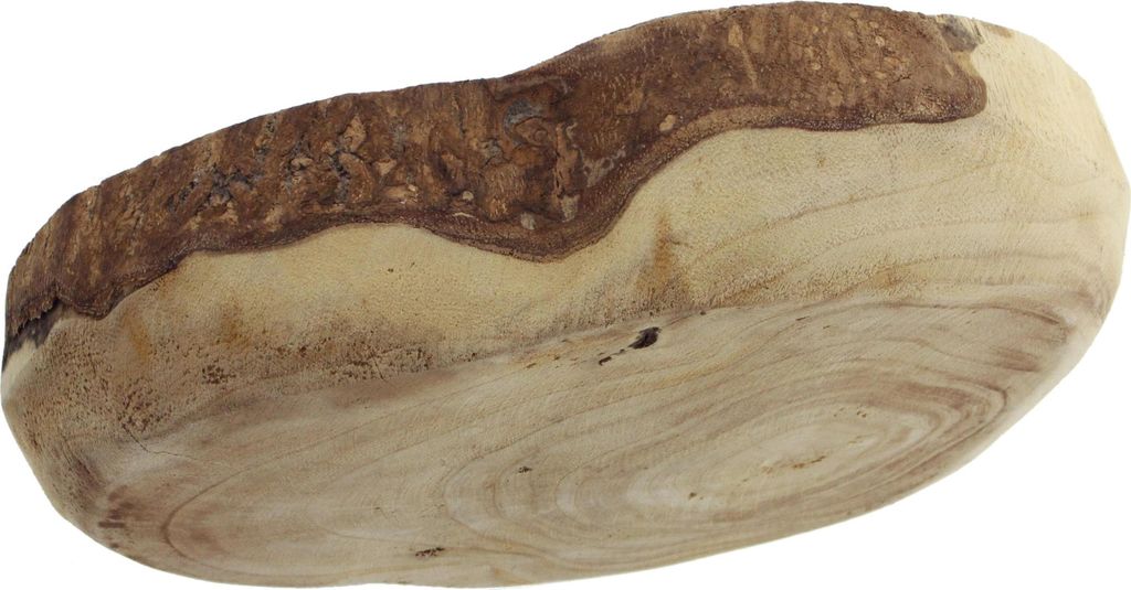 Houten schaal "Wood", gedeeltelijk bedekt met schors, Productafbeelding 