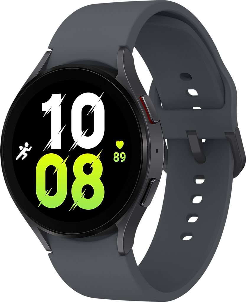 A close-up studio shot of a Samsung Galaxy Watch 5.
