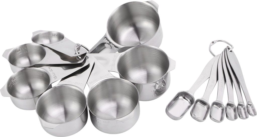 13 Teile/satz Messbecher Löffel mit Waagen Edelstahl Löffel Set Küche Backen Zubehör