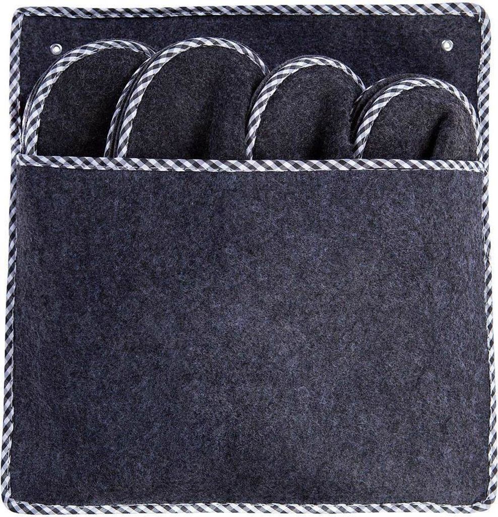 ONVAYA® ABS Gästepantoffel | Grau | 4er Set | Antirutsch Produktbild 