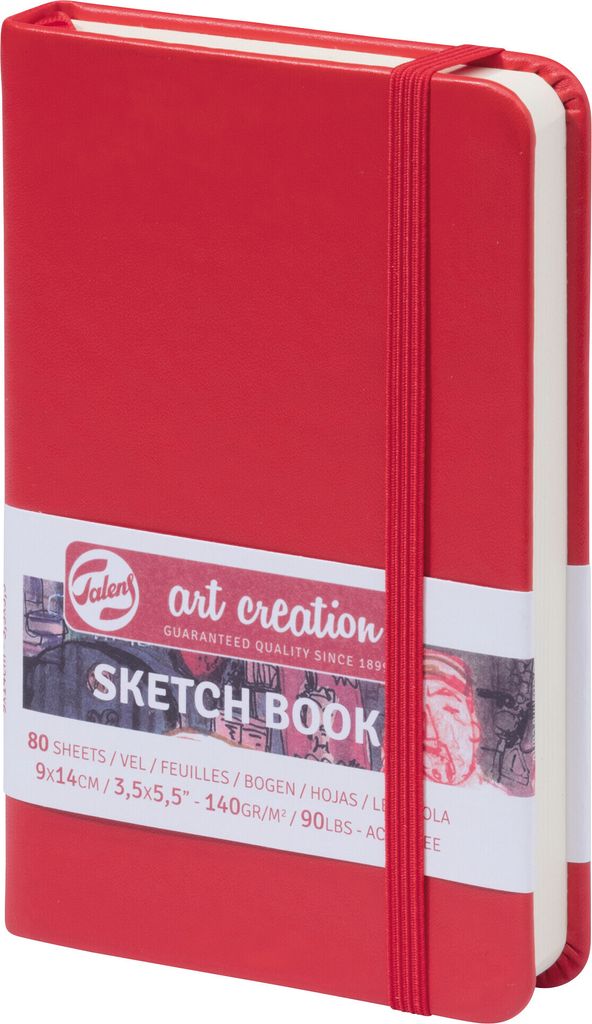 ROYAL TALENS Skizzenbuch Art Creation 90 x 140 mm rot 80 Blatt