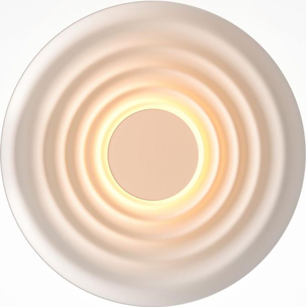 LED Wandleuchte Aluminium warmweiß 2700 K 100 lm rund Ø 40 cm Weiß Modern Wandlampe