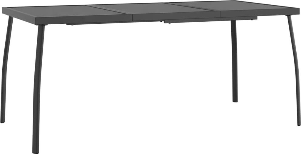 vidaXL Stół ogrodowy antracyt 165x80x72 cm stalowa kratka Zdjęcie produktu 