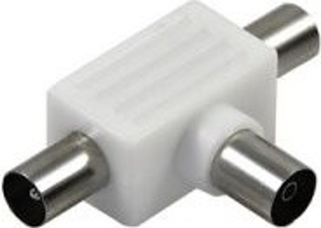 Koaxial-Verteiler 2x Stecker auf Kupplung, Kabel Produktbild 