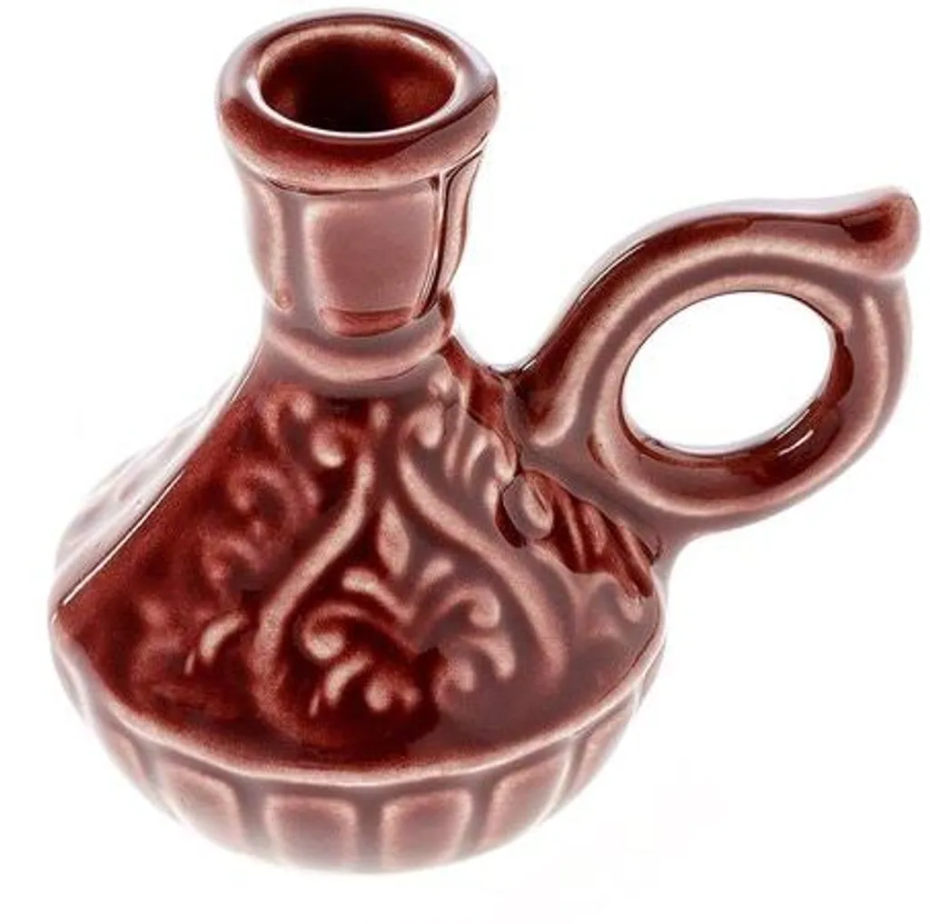 Bougeoir rouge en céramique stable pour bougies de diamètre 1,1 cm