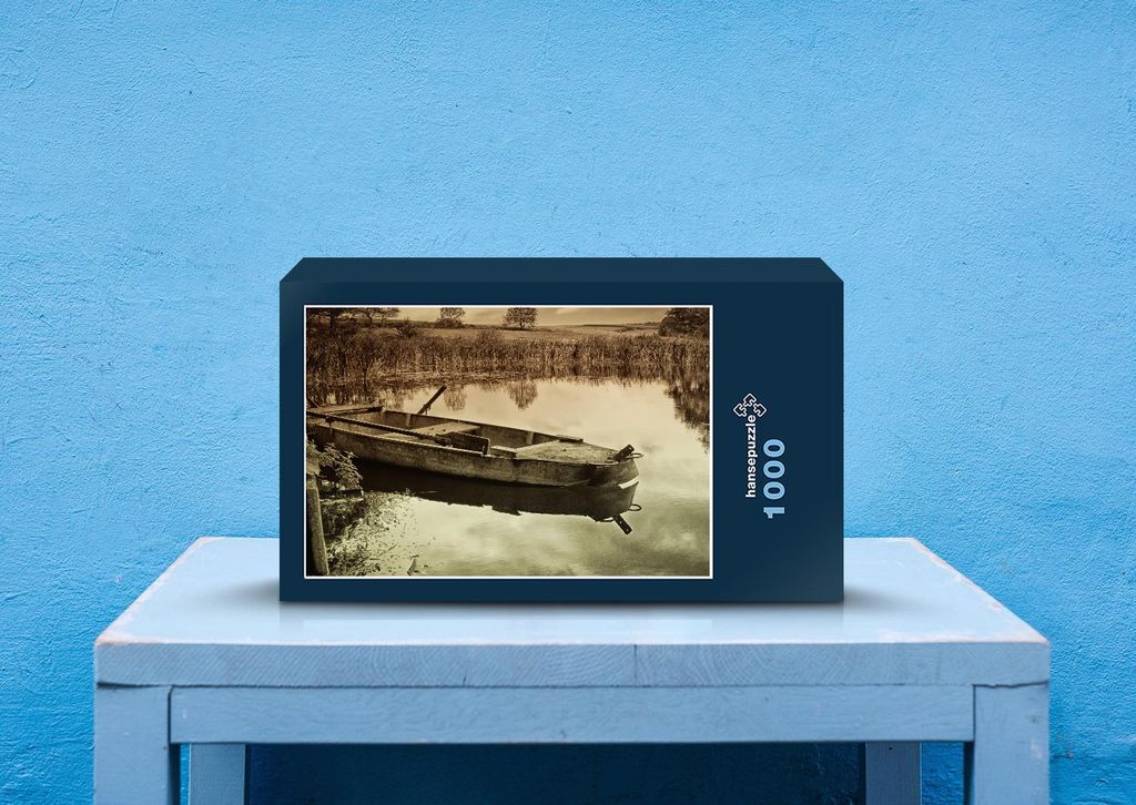 hansepuzzle 22966 - Ruderboot am Ufer Puzzle, 1000 Teile, Reisen, 60,0 x 46,0cm mit hochwertiger Aufbewahrung, Kartonbox & Beutel