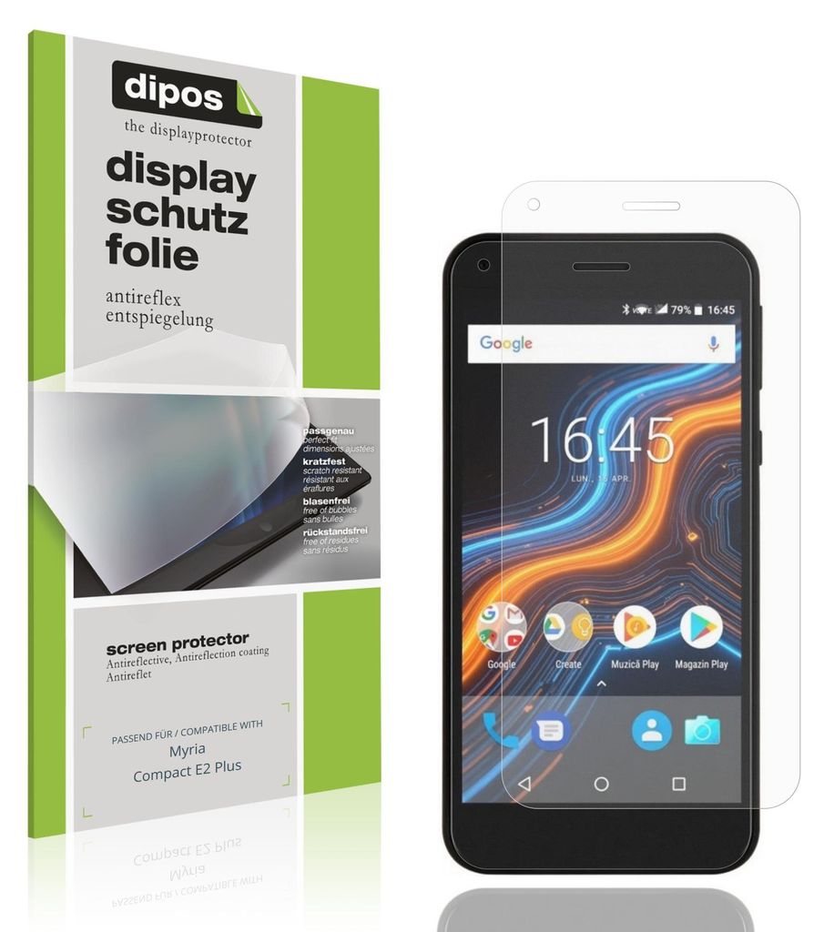 4x Schutzfolie für Myria Compact E2 Plus matt Displayschutzfolie Folie Display Schutz dipos
