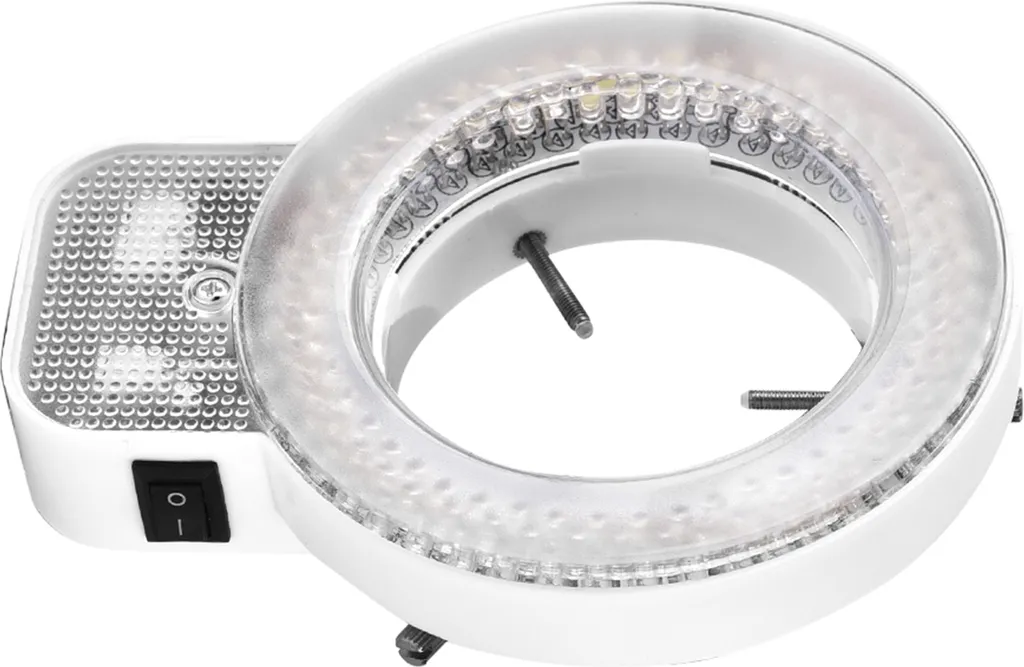 Lampe annulaire à 144 LED réglable pour caméra de microscope binoculaire - 4