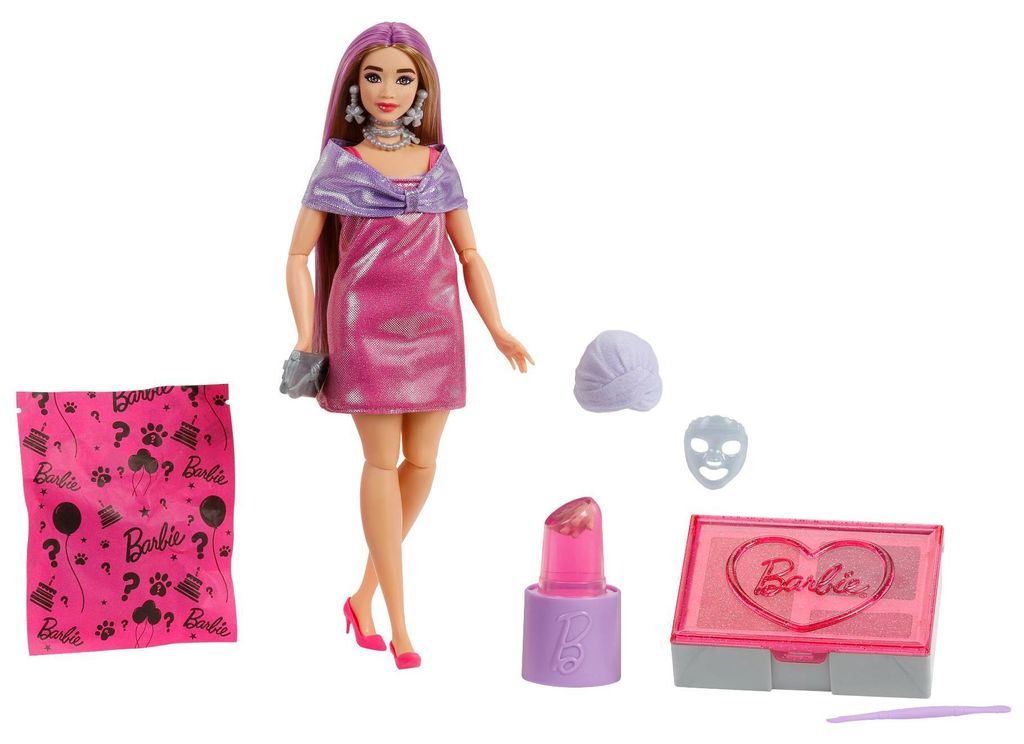 Mattel Barbie Party Unboxed Glam Party Series - Pink Curvy Doll