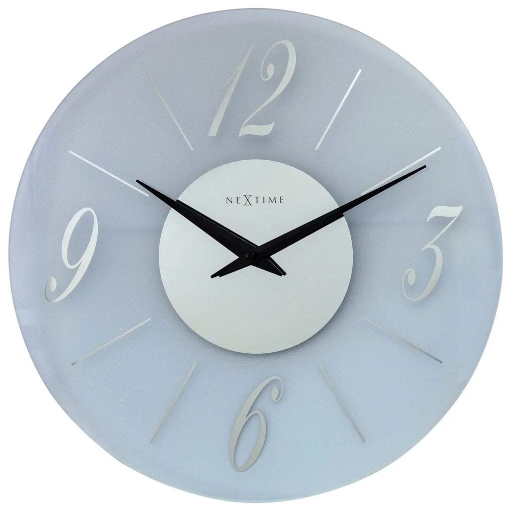 Horloge Murale Design 43cm Argent NeXtime 3304FR pour Bureau et Salon