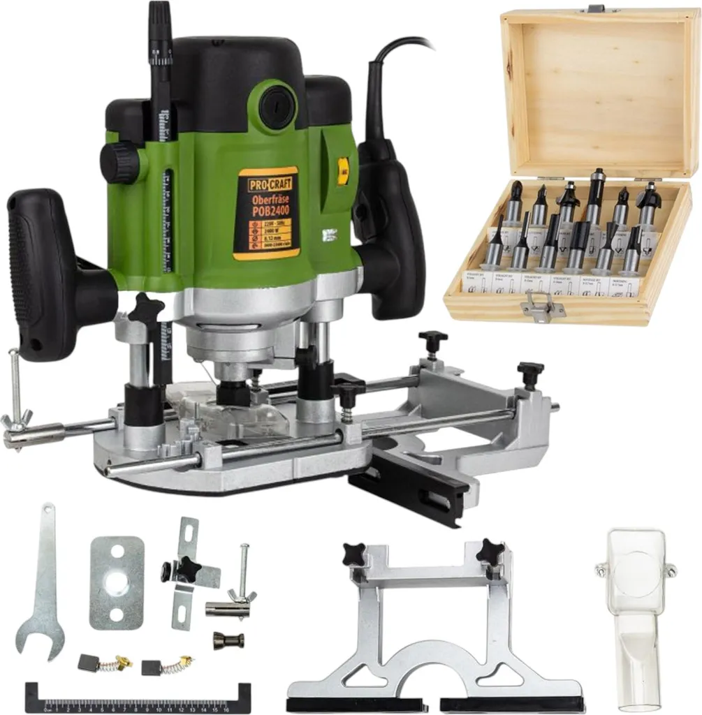 Défonceuse pour Menuiserie et Ébénisterie Procraft POB2400 2000W 12mm