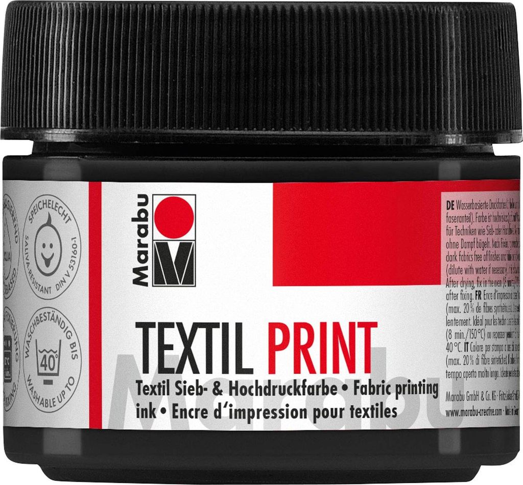 Peinture pour textile Marabu "Textil Print" noir lampant Image du produit 