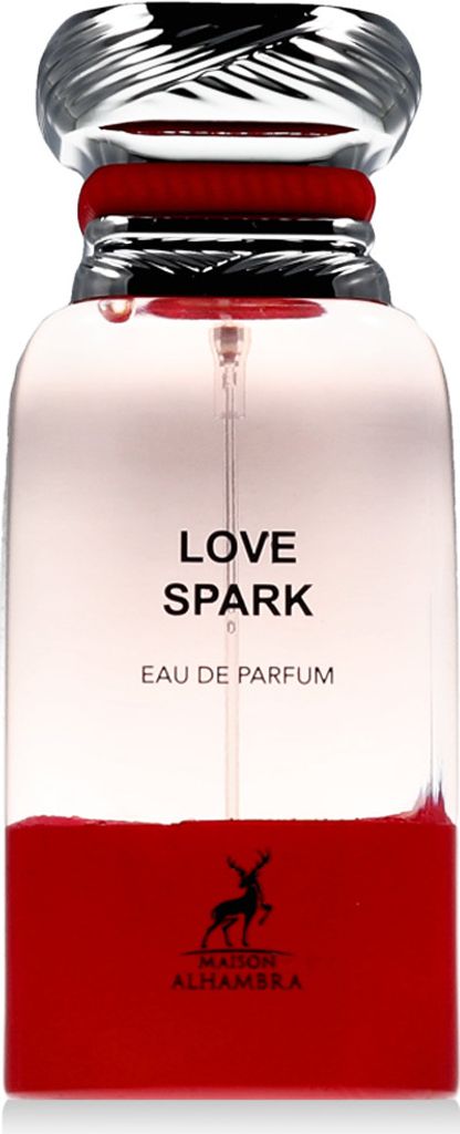 A close-up studio shot of a perfume bottle.