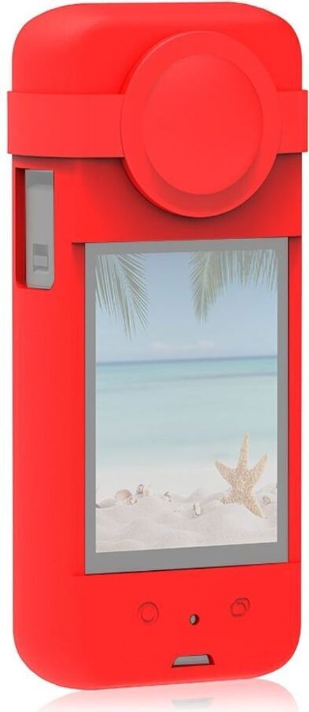 Kamera Schutz Hülle für Insta360 X3 Case Cover Bumper Etui Silikon Tasche Schale, Farbe:Rot