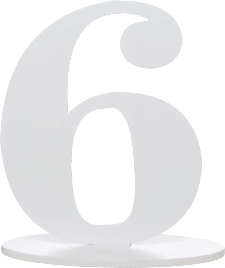 Fabelhafte 6 Tischnummer 17cm