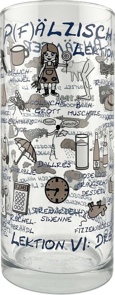 Pfälzisch für Anfänger Schoppenglas 0,5 L (Lektion V - VI) Produktbild 