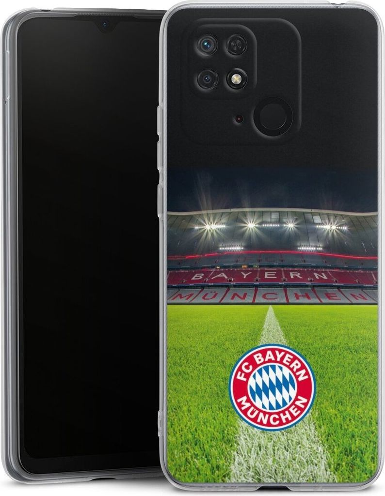 DeinDesign Handyhülle für Xiaomi Redmi 10C Silikon Hülle Case Smartphone Schutzhülle FC Bayern München FCB Stadion