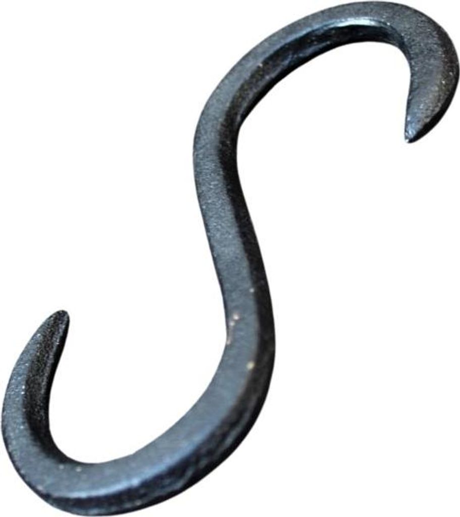 Gancio S in ghisa nero antico 10 cm Immagine del prodotto 