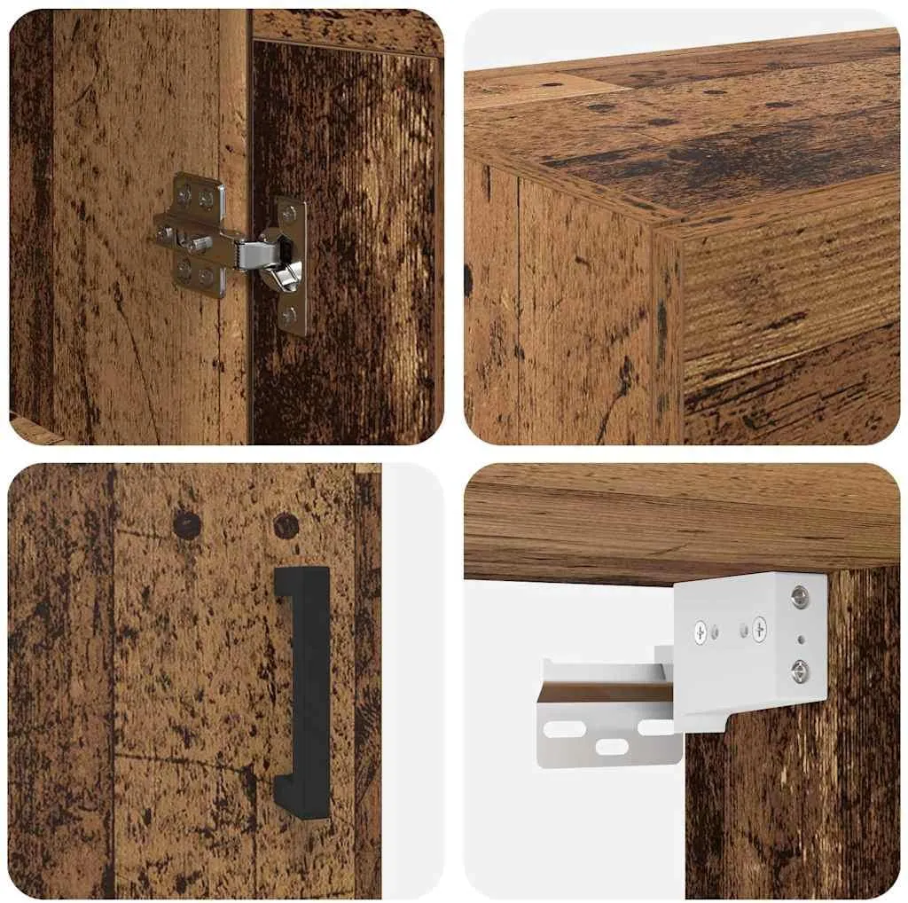 SYFAX Pensile 69,5 cm Multistrato Legno Vecchio - Robusto e Versatile - 9