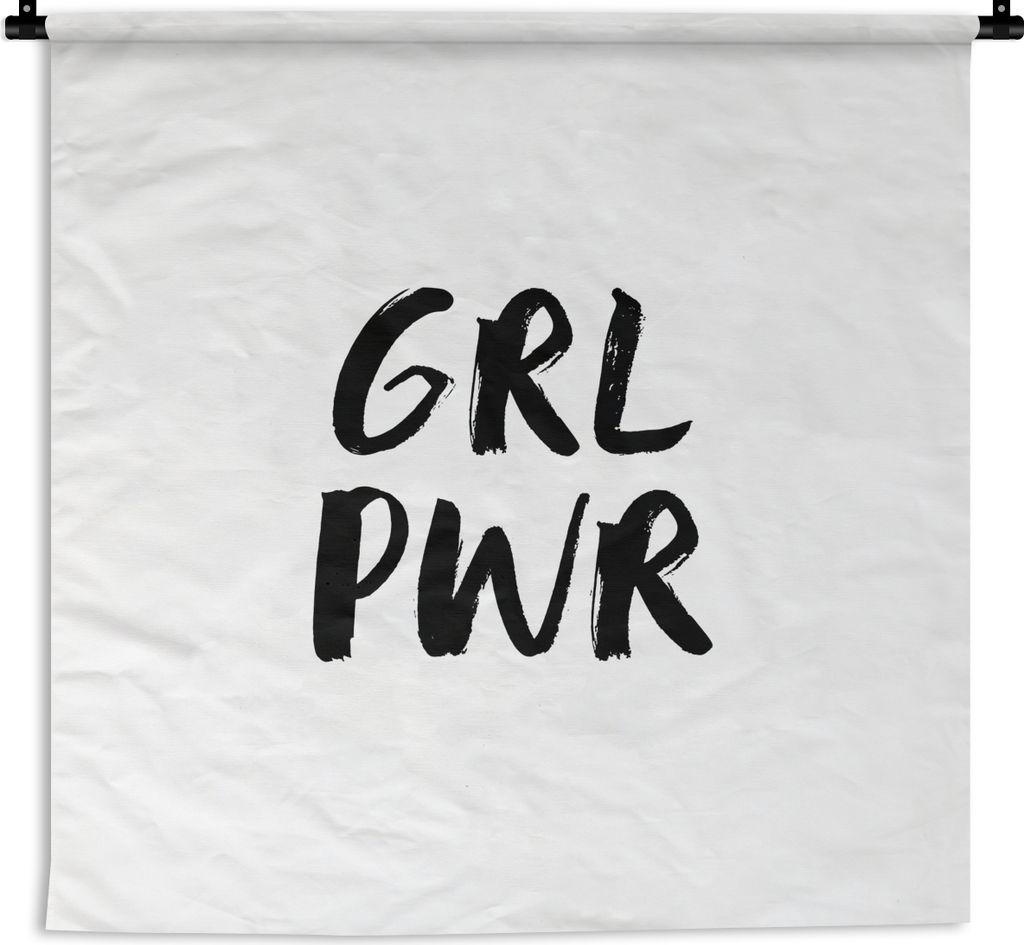 MuchoWow Wandteppich Wandbehang Sprichwörter - Grl pwr - Mädchen - Zitate - Kinder 150x150 cm Tapisserie Dekoration Wandtuch - Wohnaccessoires ...