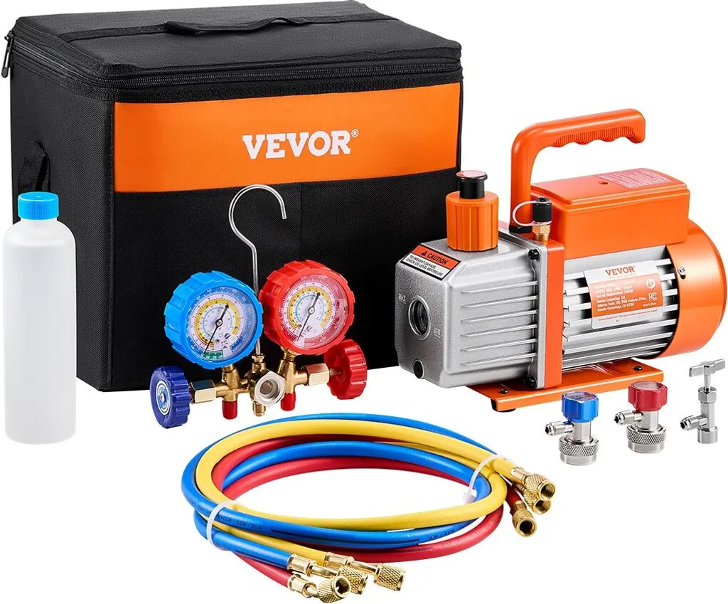 Pompe à vide pour recharge clim et maintenance HVAC 3,5 CFM durable