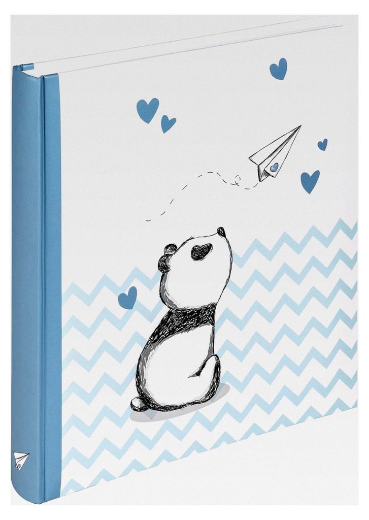 Fotoalbum blau 28 x 30,5 cm Babyalbum Little Panda