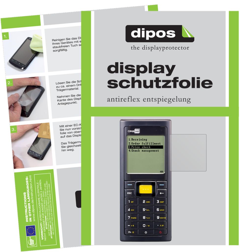 2x Schutzfolie für Cipherlab 8200 matt Displayschutzfolie Folie Display Schutz