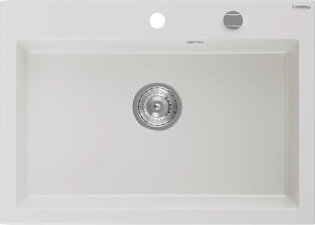 Lavello Granito Bianco Mexen Elix 700x500mm: Eleganza 1-Vasca Robusta