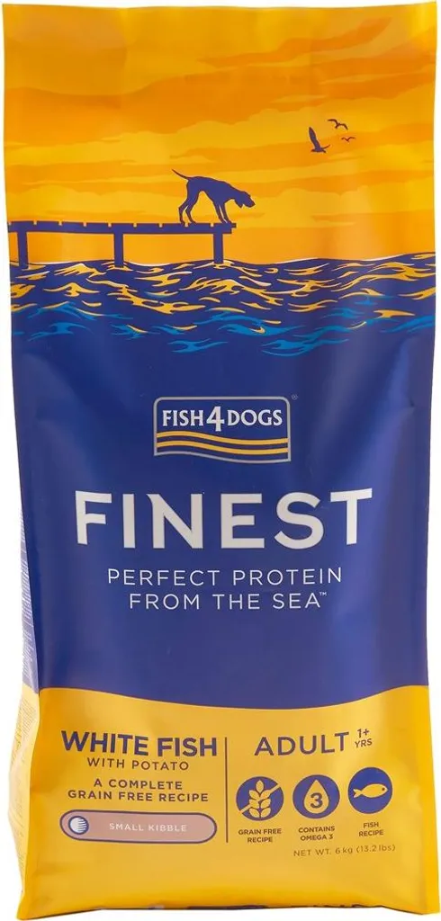 Fish4Dogs Finest Poisson Blanc et Pommes de Terre Petites Croquettes 6kg