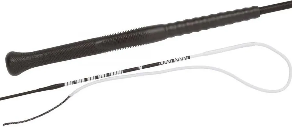 Cravache Attelage Anti-Fatigue Fleck 200 cm Ergo Noir Economy 07670