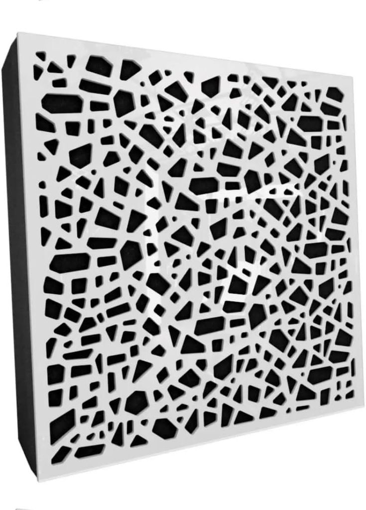2er-Pack – Schallabsorptions-Diffusions-Akustikpaneel | 50x50x5cm | Absorption – Diffusion – Reflexion – Schalldämmung [Weißer Kunststoff...