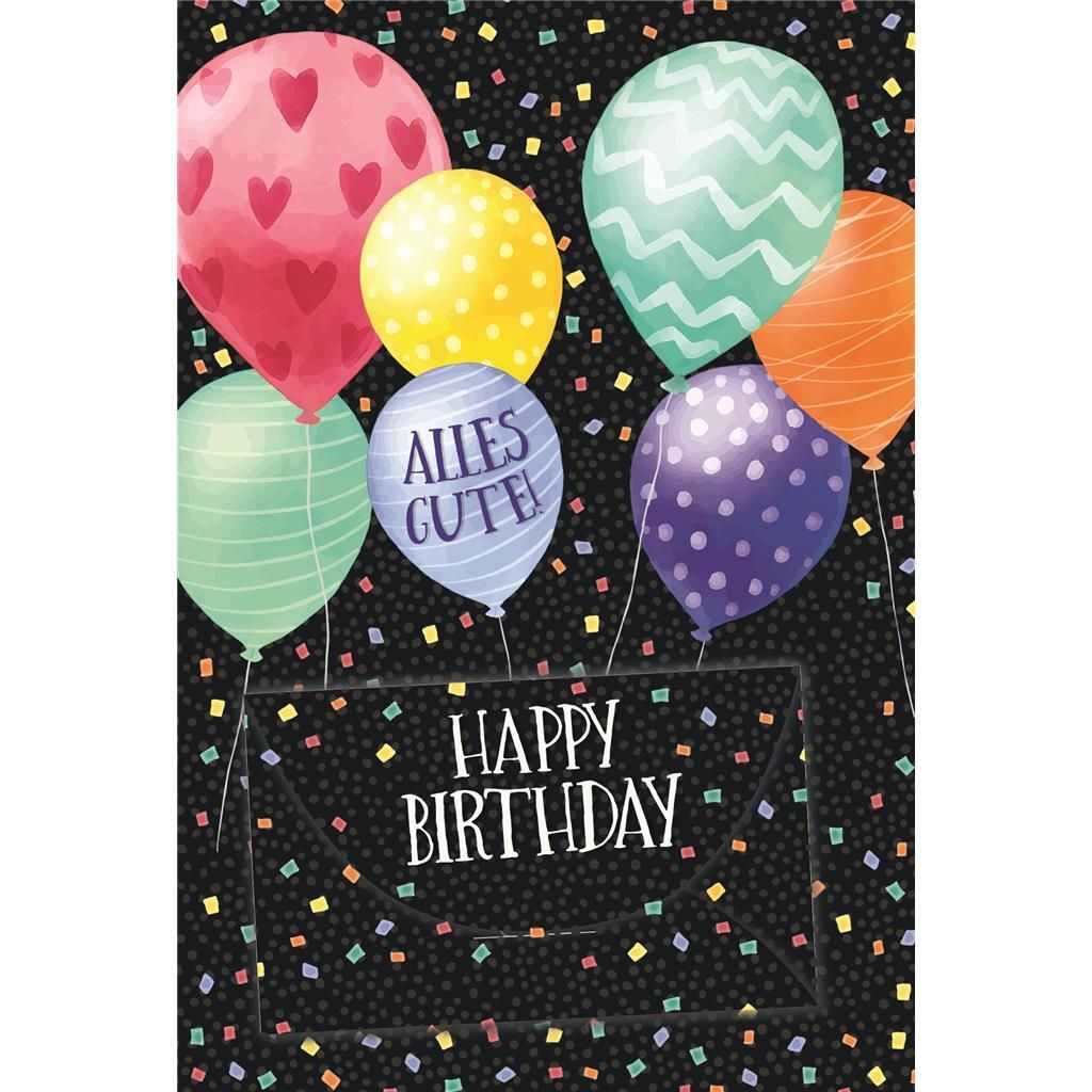 Geburtstag - Glückwunschkarte im Format 11,5 x 17 cm mit Umschlag