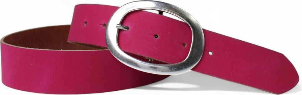 FRONHOFER vielseitiger Damen Jeansgürtel 4 cm ovale Gürtelschnalle silber