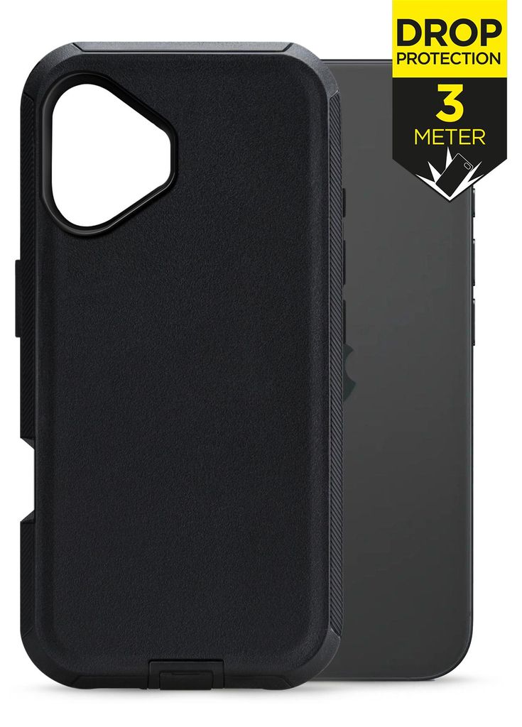 Mobilize Defender iPhone 16 Hülle Hardcase Backcover Stoßfest - Schwarz