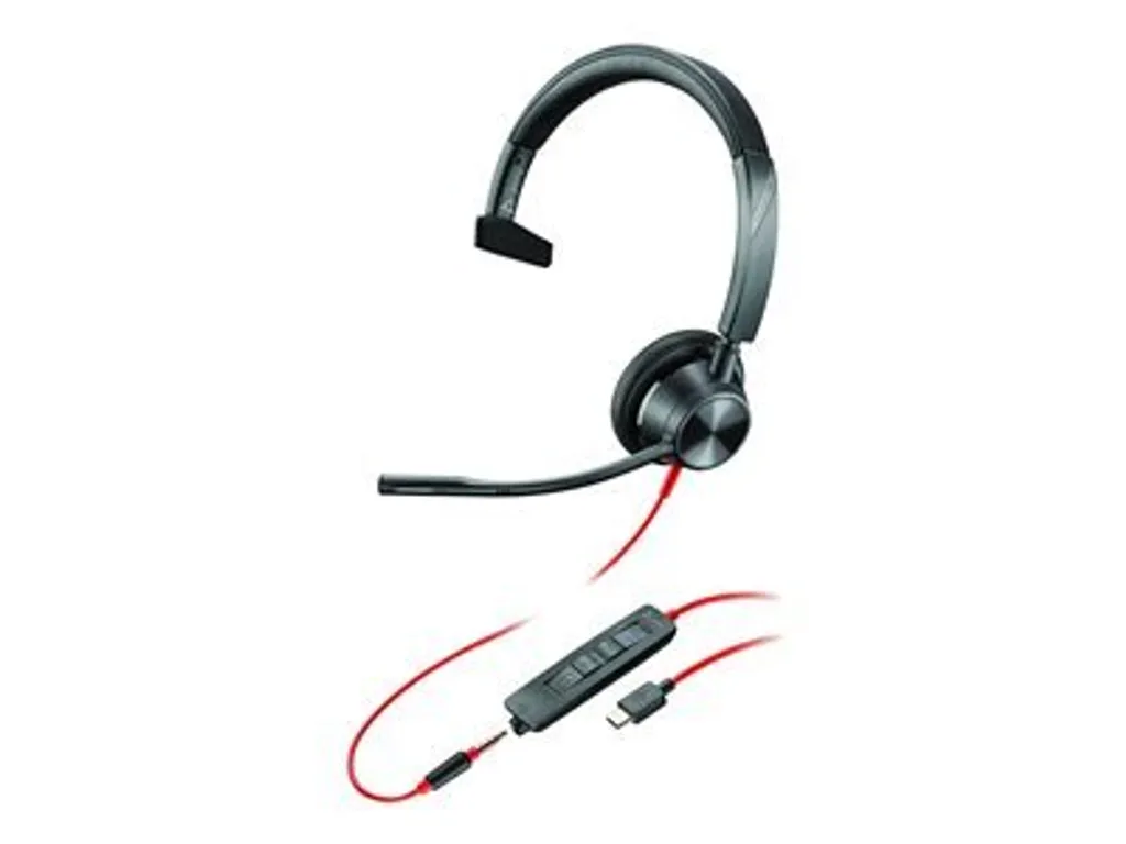 Casque Poly Blackwire 3315-M Mono avec Microphone à Annulation de Bruit