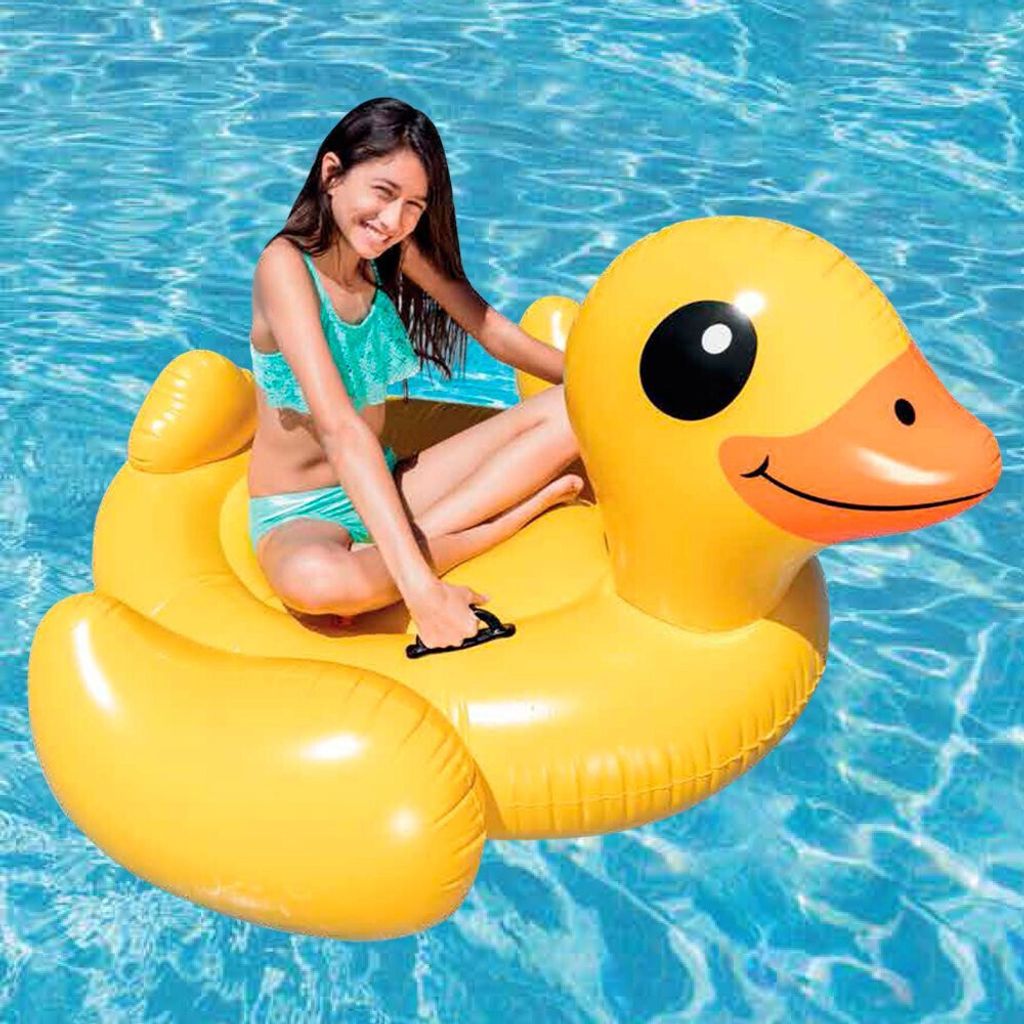 Inflatable Yellow Duck Ride-On Float - INTEX - Pool Toys - Immagine del prodotto 