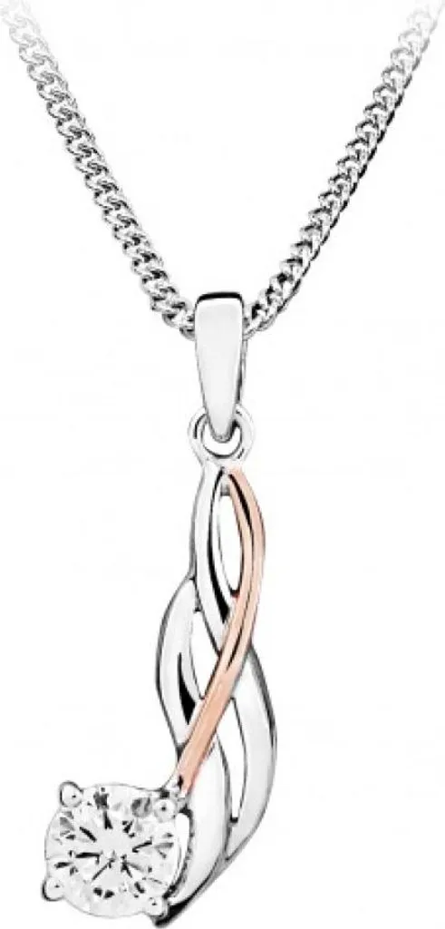 Collana Bicolore con Zirconi SC453 - Raffinatezza Artigianale Italiana