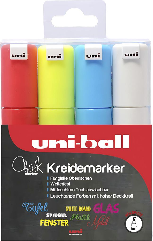 Mitsubishi Marker UNI CHALK MARKER PWE-8K 4x