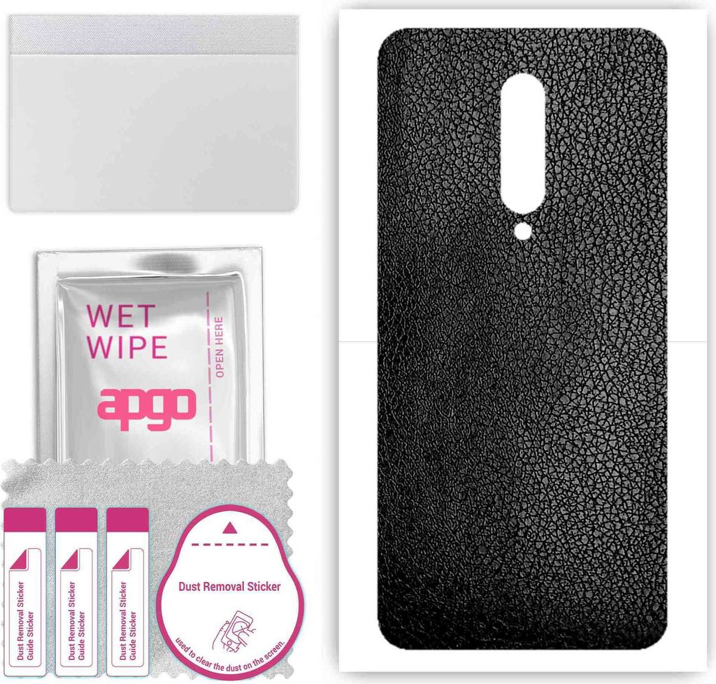 apgo Rückseite Schutzfolie, Skin, kompatibel mit OnePlus 7 Pro, Hinten Displayschutzfolie aus Vinylfolie, kratzfest, einfache Montage - Schwarzes ...