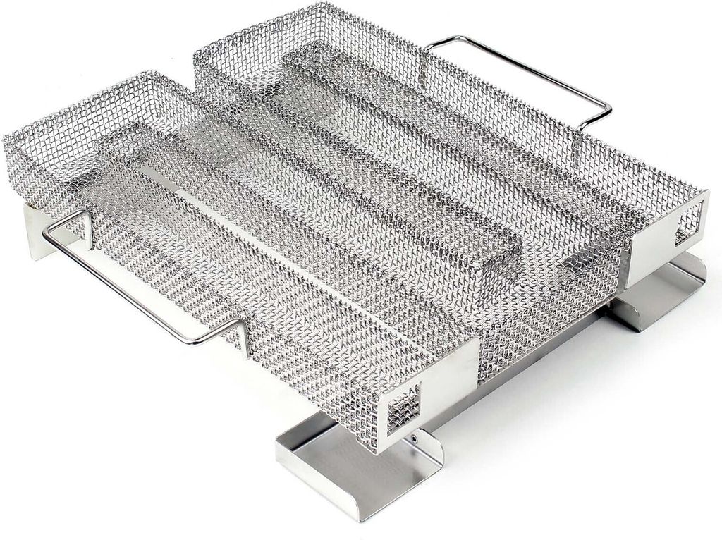Wiltec BBQ Sparbrand 22,5x22,5x5,5cm Kaltrauchgenerator aus Produktbild 1